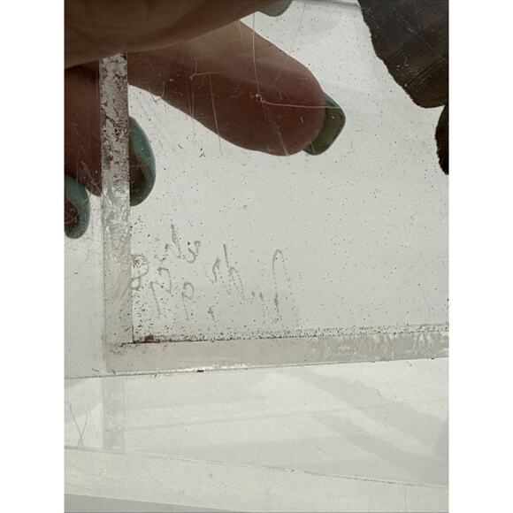 Vtg Great Blue Hookwing. Napeocles jucunda, Mounted butterfly Plexiglass Signed - Picture 10 of 16